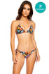 Luli Fama Love Spell Wavy Ruched Back Tie Side Bottom